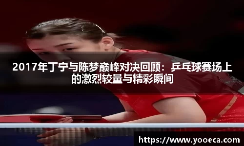 2017年丁宁与陈梦巅峰对决回顾：乒乓球赛场上的激烈较量与精彩瞬间
