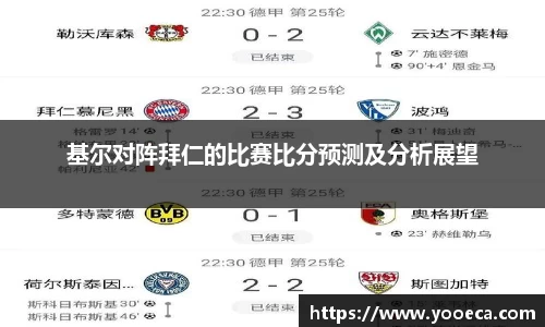 基尔对阵拜仁的比赛比分预测及分析展望